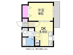 プリモディーネ深江本町 1DKの間取図画像