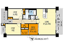 桃山台ヒルズ 2SLDKの間取図画像