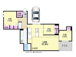 セル エト ヴァレ 3LDKの間取図画像