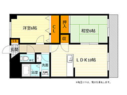 ラミティエ 2LDKの間取図画像