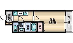 アリビオ千里豊津 1Kの間取図画像