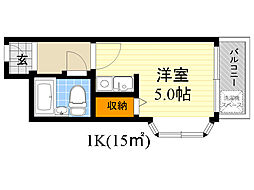 アイティ千里山 1Kの間取図画像