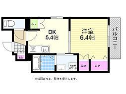 HEBEL MAISON 中野町 1DKの間取図画像
