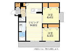 シャーメゾンアリスティオ 1LDKの間取図画像