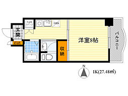 ブランコート豊中 1Kの間取図画像