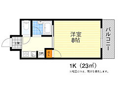 エム・ハイツ 1Kの間取図画像