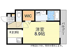 カーサビアンゴ 1Kの間取図画像