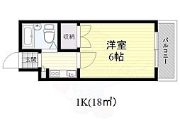 ベルシャトー 1Kの間取図画像