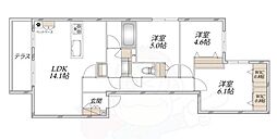 (仮称)吹田市千里山西6丁目へーベルメゾン 3LDKの間取図画像