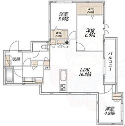 (仮称)吹田市千里山西6丁目へーベルメゾン 3LDKの間取図画像