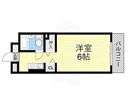 フリックコート東急 1Kの間取図画像