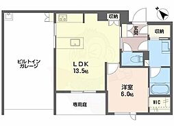 オルキデア クオーレ 1LDKの間取図画像