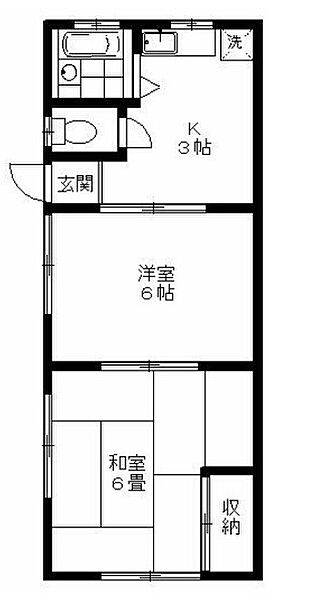 コーポむさしII 201｜東京都板橋区大和町(賃貸アパート2K・2階・32.00㎡)の写真 その2