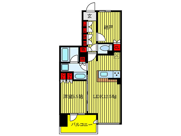 ブランシエスタ王子 ｜東京都北区王子5丁目(賃貸マンション1SLDK・3階・51.16㎡)の写真 その2