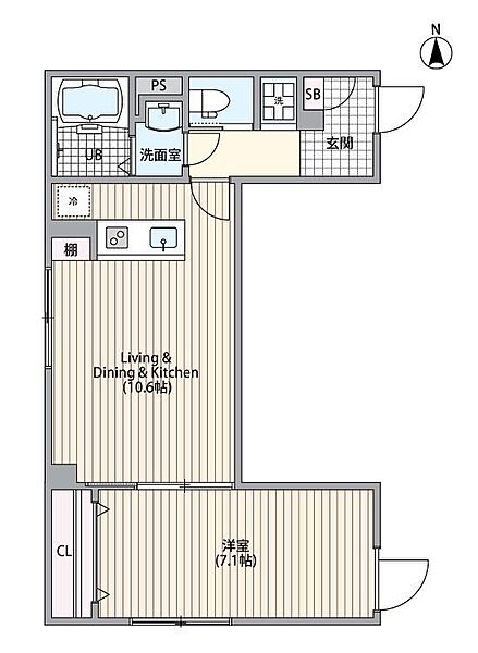 目白19号マンション 403｜東京都豊島区高田2丁目(賃貸マンション1LDK・4階・41.00㎡)の写真 その2