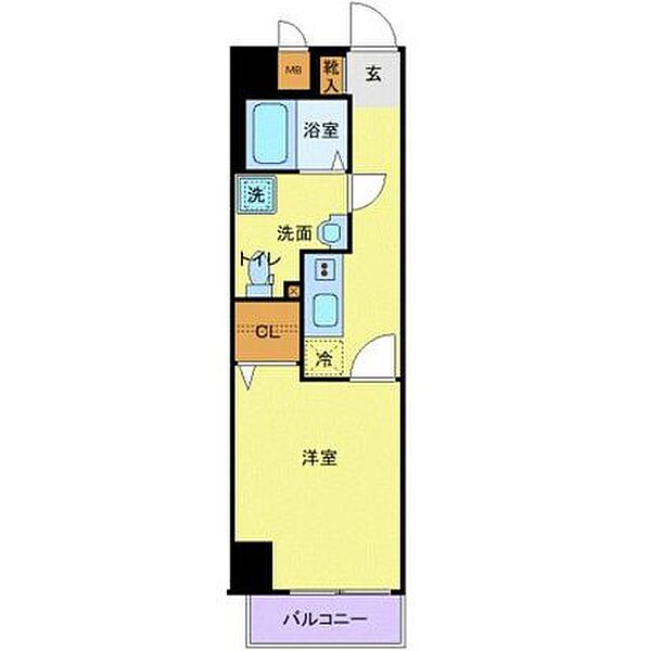 東京都北区東田端2丁目(賃貸マンション1K・3階・25.69㎡)の写真 その2