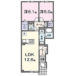 ベルメゾンG 2LDKの間取図画像