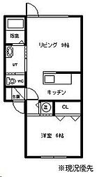 R&M3 1LDKの間取図画像