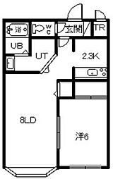 エトワール南 1LDKの間取図画像