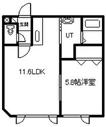 ビアンカ 1LDKの間取図画像