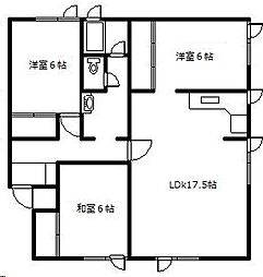 ガーベラ交差点南 3LDKの間取図画像