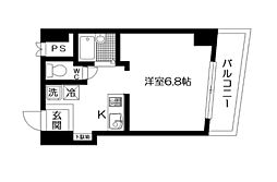 ラコールタ ワンルームの間取図画像