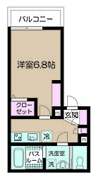 フェリーチェ喜多見 1Kの間取図画像