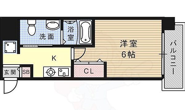 SWISS立花 503｜兵庫県尼崎市立花町１丁目(賃貸マンション1K・5階・21.95㎡)の写真 その2