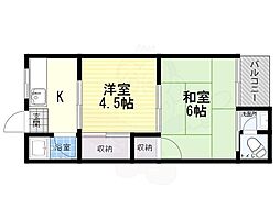 明和マンション 2Kの間取図画像