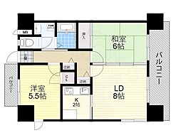 アビタ24 2LDKの間取図画像