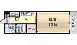 プラマー3番館 1Kの間取図画像