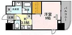 エトワール尼崎 1Kの間取図画像