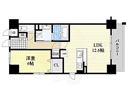 マーベラスK 1LDKの間取図画像