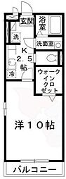 サザン・グレイス 1Kの間取図画像