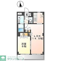 つくばエクスプレス 六町駅 徒歩12分の賃貸アパート 3階1LDKの間取り