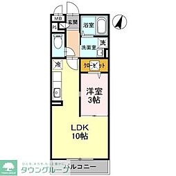 東武伊勢崎線 獨協大学前駅 徒歩15分の賃貸アパート 1階1LDKの間取り