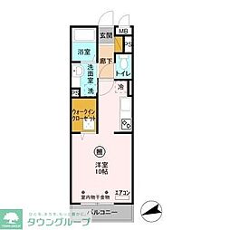 つくばエクスプレス 八潮駅 徒歩5分の賃貸アパート 1階ワンルームの間取り
