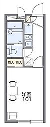 レオパレスリヴェール 2階1Kの間取り