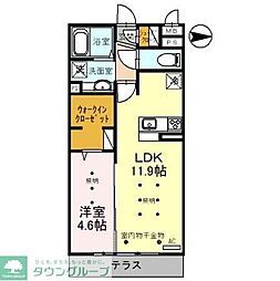 つくばエクスプレス 三郷中央駅 徒歩14分の賃貸アパート 3階1LDKの間取り