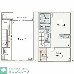 フレンドCheerio 1LDKの間取図画像