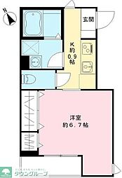 ブルーム越谷 1Kの間取図画像