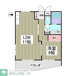 コーポ・マリリ 1Kの間取図画像