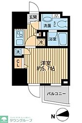 ライブコート草加 1Kの間取図画像