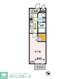 M'sgarden 1Kの間取図画像