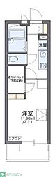 レオパレスフリージア 1Kの間取図画像
