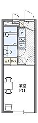 レオパレスペイサージュ 1Kの間取図画像