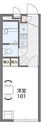 レオパレスフェイバーフィールド 1Kの間取図画像