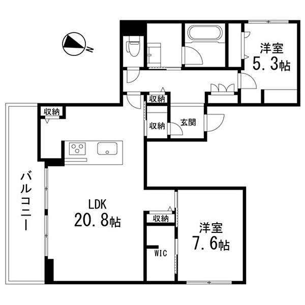 レフィアント立町 402｜宮城県仙台市青葉区立町(賃貸マンション2LDK・4階・81.16㎡)の写真 その2