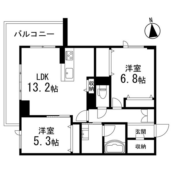 翠明ｏｏｎｏｄａ 403｜宮城県仙台市太白区大野田5丁目(賃貸マンション2LDK・4階・64.03㎡)の写真 その2