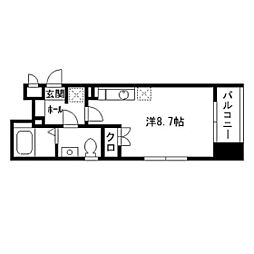 コンフォート上杉 ワンルームの間取図画像